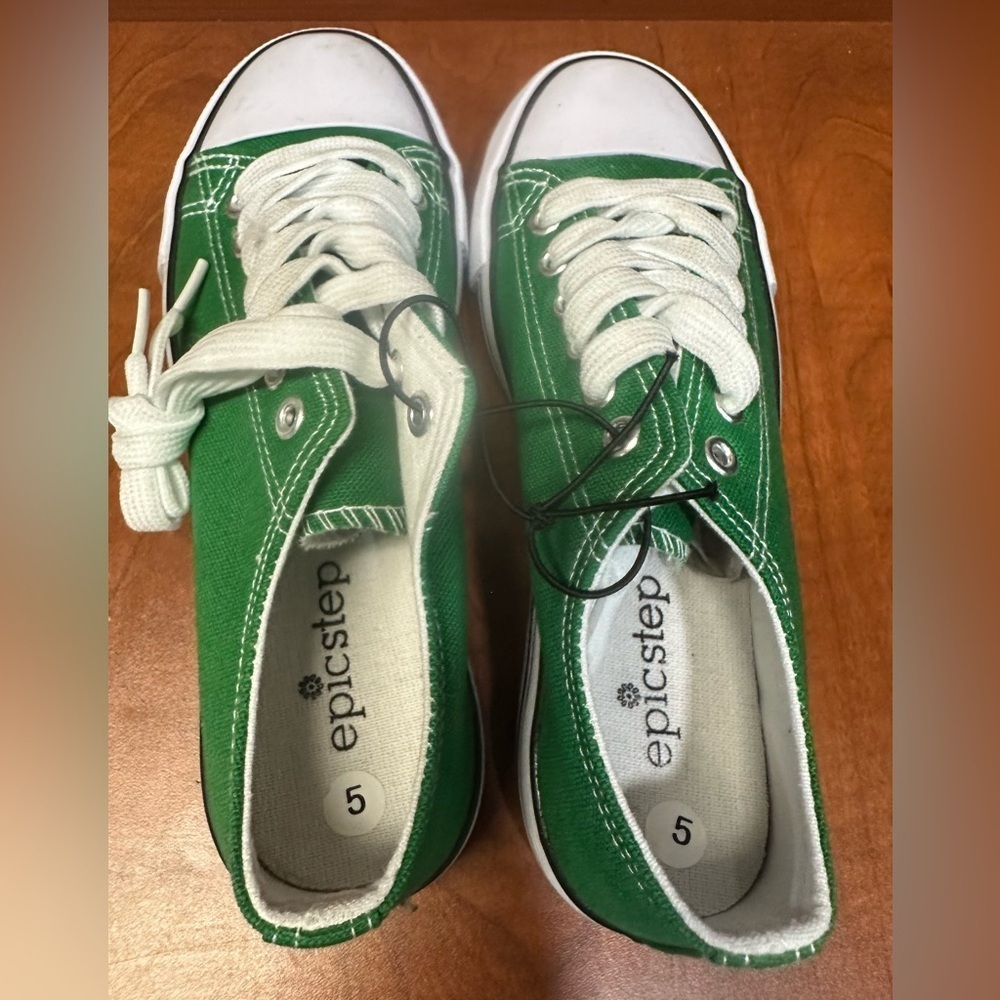 Green Canvas Sneakers - Picture 4 of 8